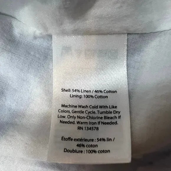 🔥SALE Vineyard Vines Dress Striped fringed Linen Cotton A-line shift sz 8 lined - Picture 5 of 7